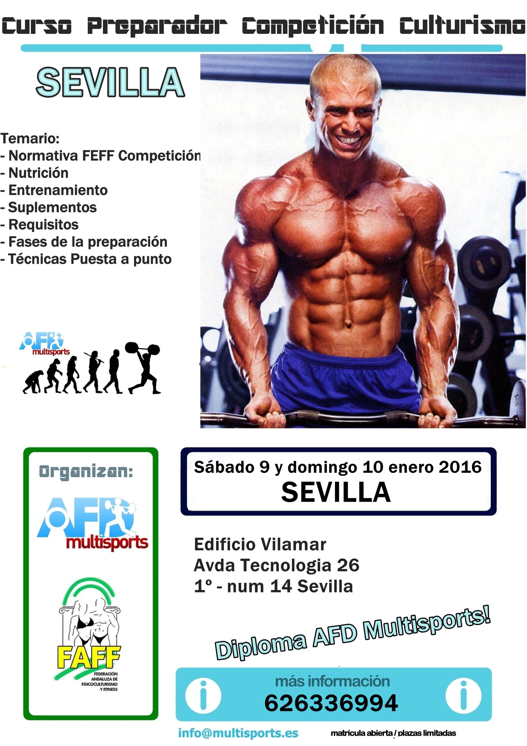 Curso AFD Preparador de Competición Culturismo Sevilla enero2016