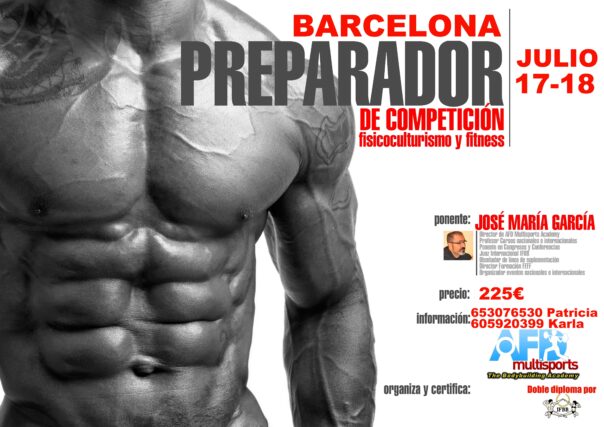 Curso AFD Preparador de Competición de Culturismo/Fitness en Barcelona julio 2021