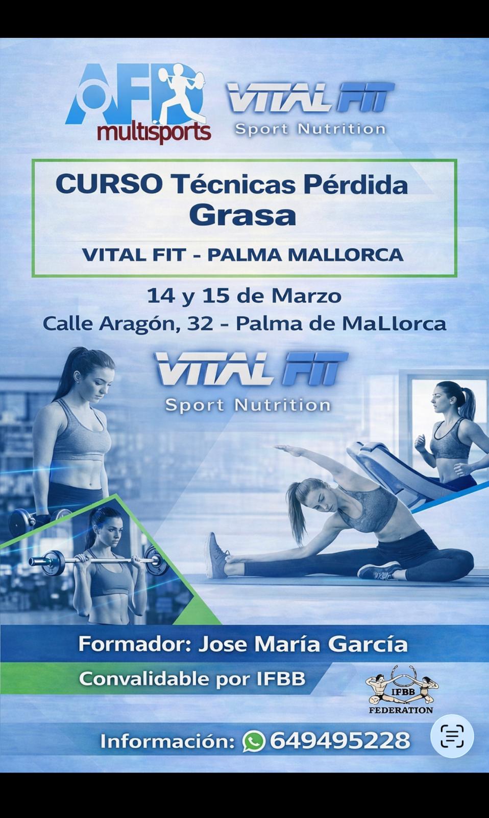 Curso Técnicas de pérdida de Grasa Palma de Mallorca marzo 2026